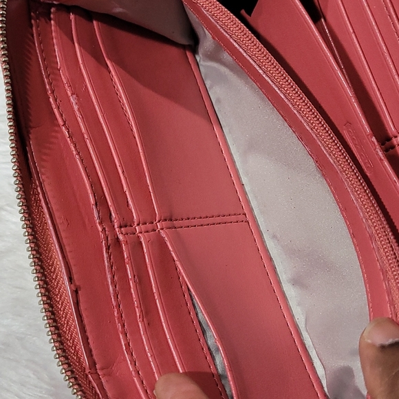 Coach Long Zip Around Wallet In Signature Canvas - Picture 12 of 16